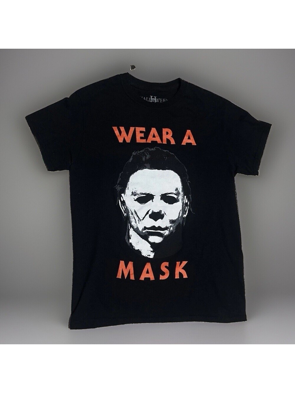 Halloween II Michael Myers Wear a Mask Black Short Sleeve Tee T-Shirt Sz Small